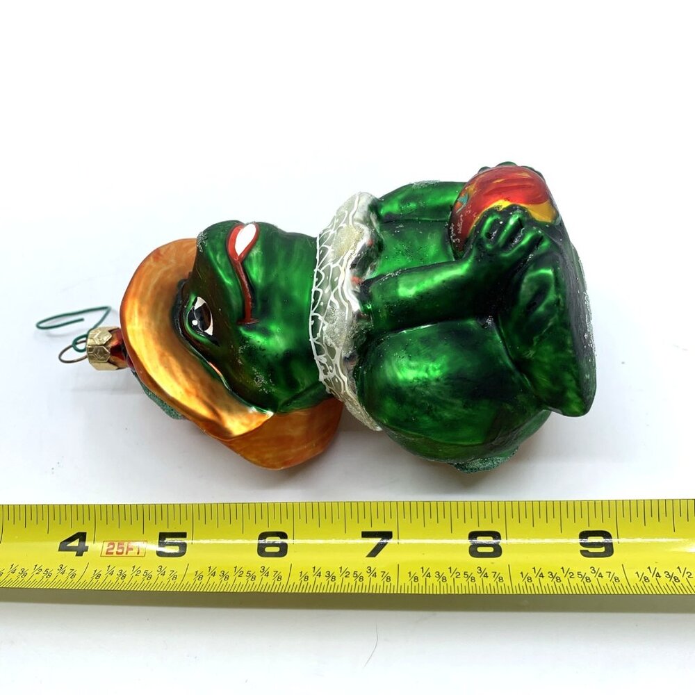 Christopher Radko Ornament Lillie Mae Frog 1996 Bonnet Apple Retired Vintage - Picture 11 of 11